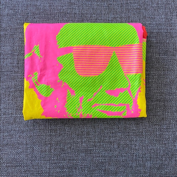 NWOT Mens XL Orange Neon Abe Lincoln in Shades Print T-Shirt - Picture 6 of 6